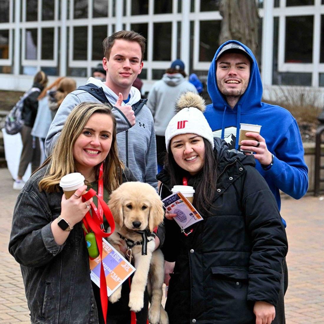 Wittenberg University Students with puppy